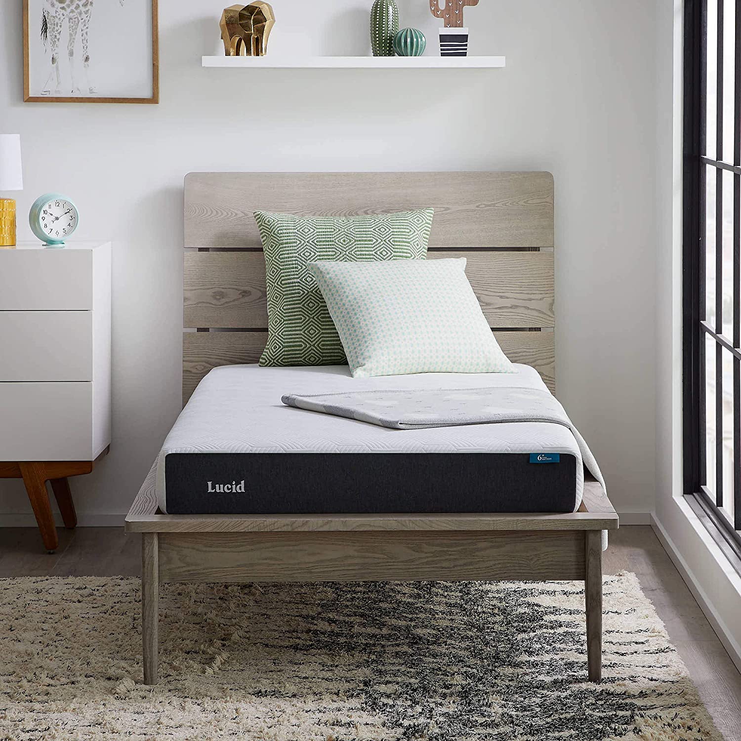 LUCID 6 Inch Memory Foam Mattress Firm Feel | OhMattress.com